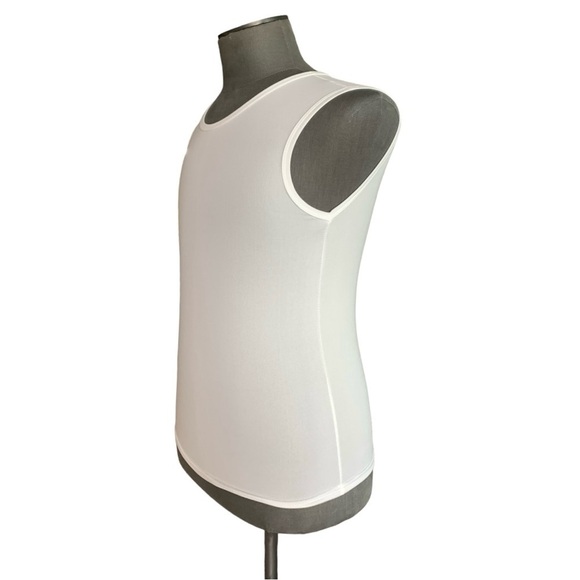 NWOT Men’s Tank Top Casual Tank Top White Athletic Top Workout Tank Top - Picture 3 of 4